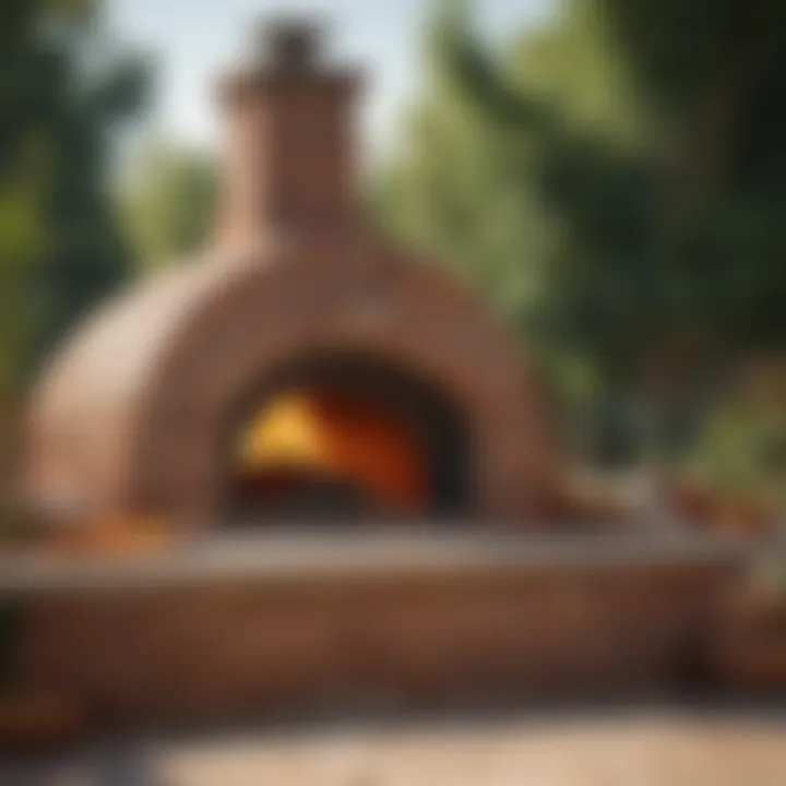 Traditional Italian pizza oven kit with brick construction