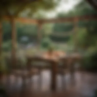 Tranquil Outdoor Dining Setting Tranquil outdoor dining setting at The Hideaway Stillwater
