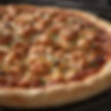 BBQ Chicken Pizza Baking in Oven