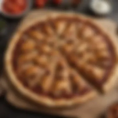 Sliced BBQ Chicken Pizza Ready to Serve