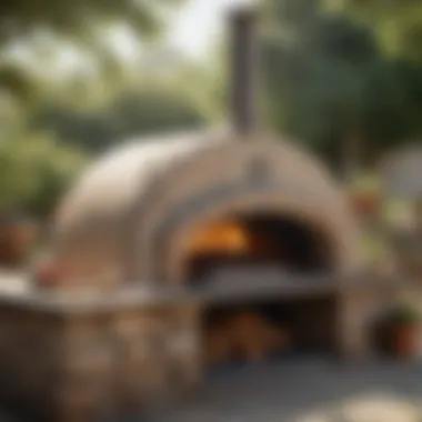 Rustic outdoor pizza oven