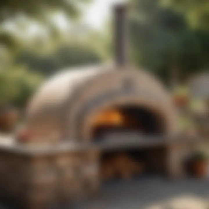 Rustic outdoor pizza oven