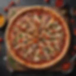 Delicious pizza with premium toppings