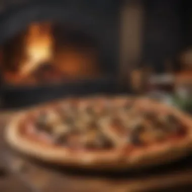 Italian wood-fired pizza with charred crust