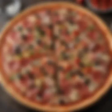 Artful Arrangement of Gourmet Toppings Gourmet Pizza Toppings Spread Out