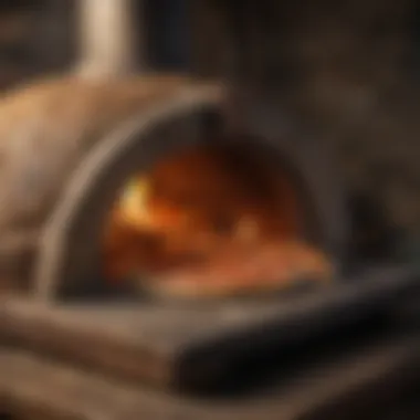 Wood-Fired Oven Baking Pizza