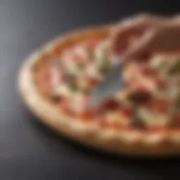 A stylish pizza cutter in a sleek modern design