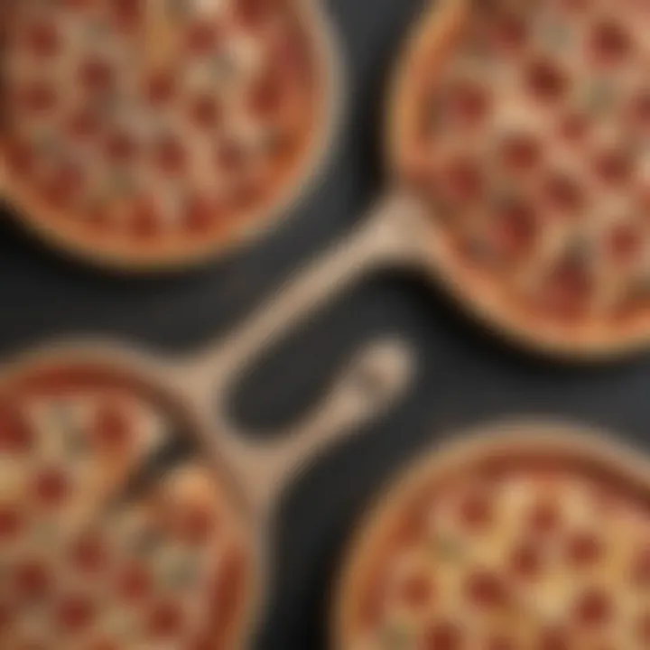 A comparison image showcasing various sizes of pizza paddles.