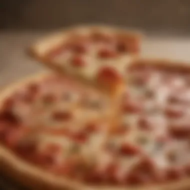 Flawless Pizza Crust on Peel A close-up of a pizza peel with a flawless pizza crust