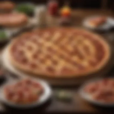 Extra Large Round Table Pizza Overview Visual representation of an extra large round table pizza