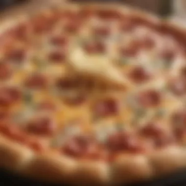 Cheese: The Essential Component Melted cheese bubbling on a freshly baked pizza.