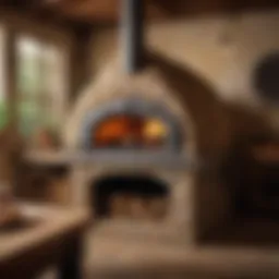 Elegantly designed wood fired oven with rustic aesthetics