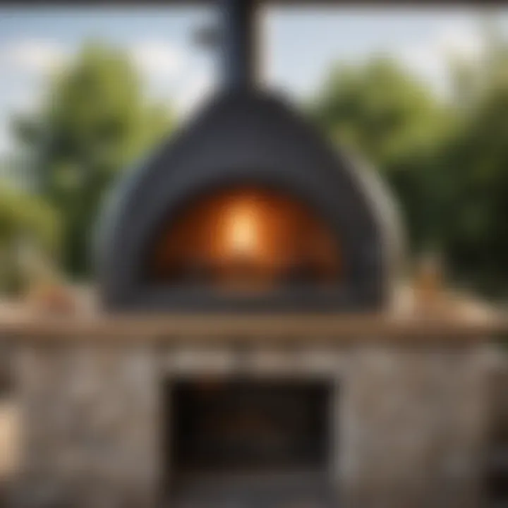 Demonstration of installation setup for a wood fired oven