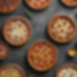 Different styles of flat pizza pans displayed together