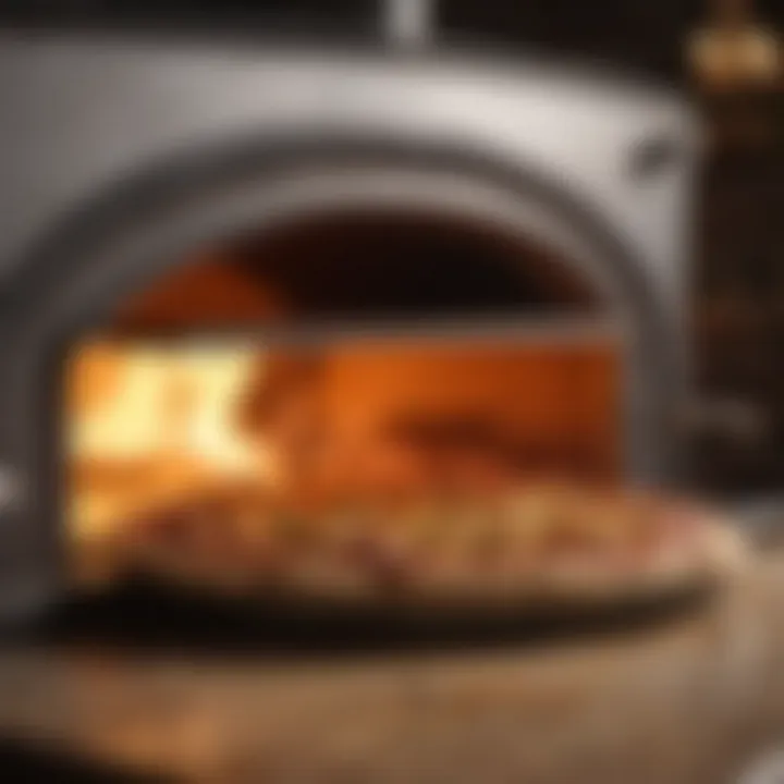 Illustration demonstrating heat flow mechanics within a pizza oven