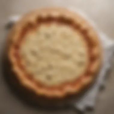 A beautifully baked white pizza with a golden crust and melted cheese