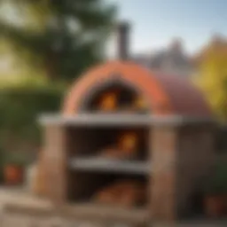 Innovative pizza oven in outdoor setting