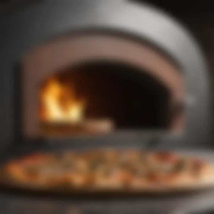 Close-up of high-quality materials used in the Uni pizza oven construction.