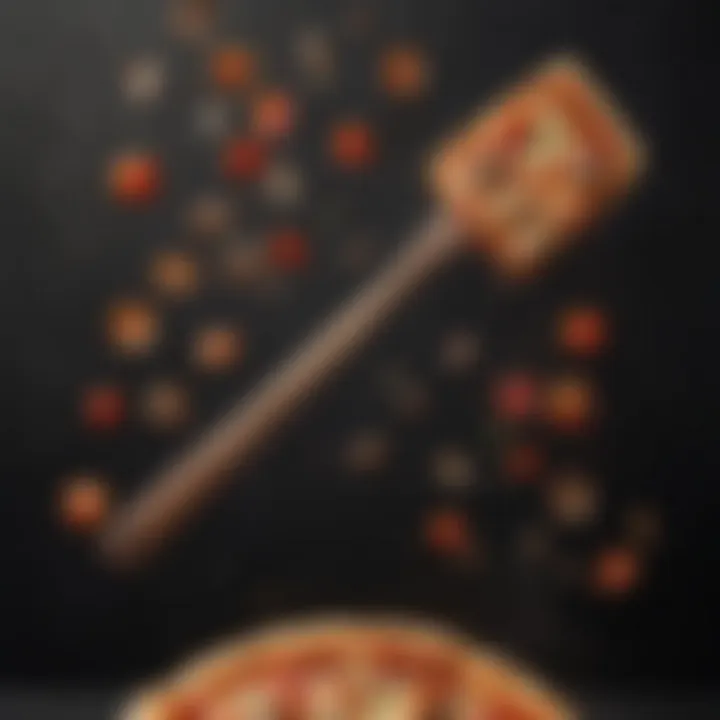 Abstract representation of modern pizza spatula evolution