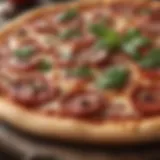 Close-up of a high-quality pizza stone with a rustic appearance