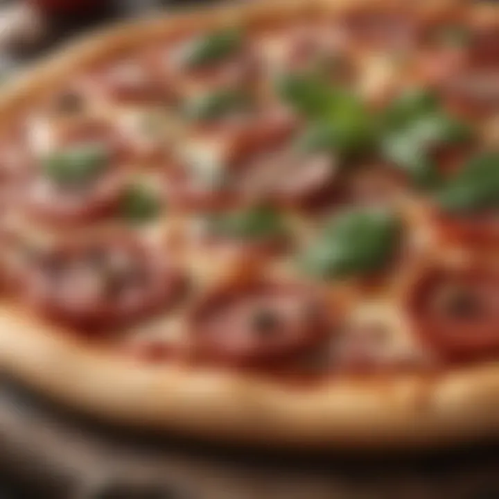 Close-up of a high-quality pizza stone with a rustic appearance