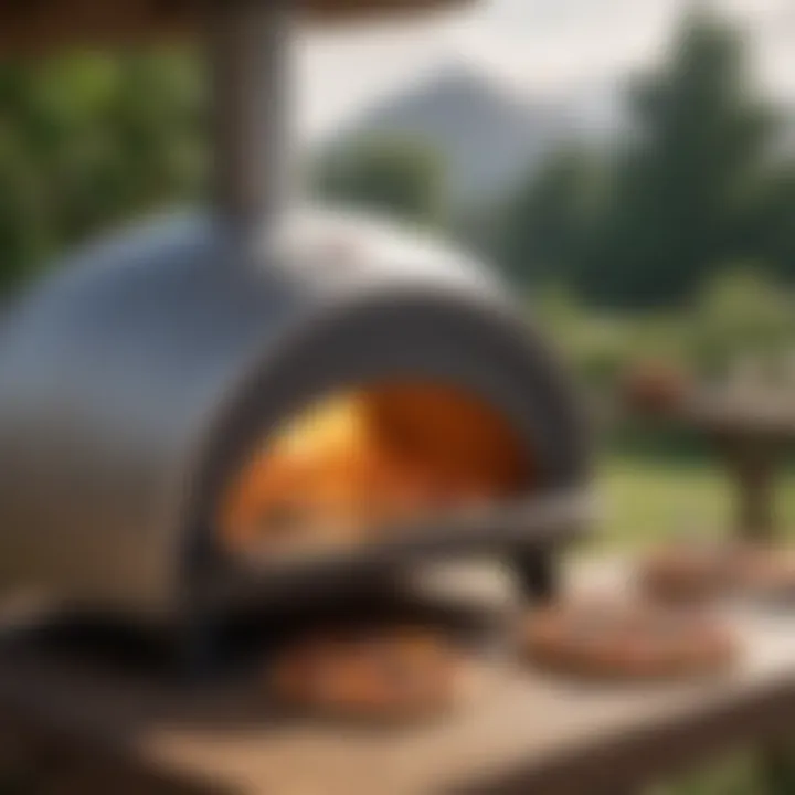 Portable pizza oven showcasing versatility