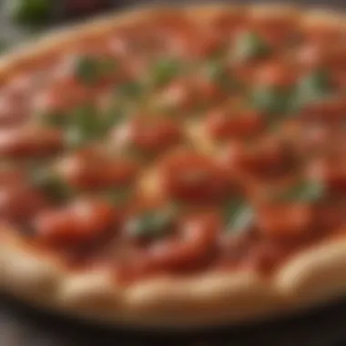 Vibrant Tomato Sauce Base of Meat Lovers Pizza