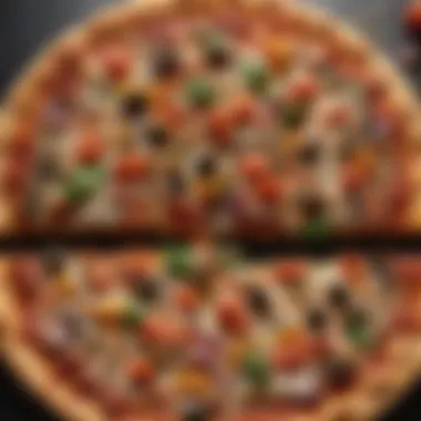 Vegetarian Pizza Extravaganza Colorful and vibrant vegetable-loaded pizza