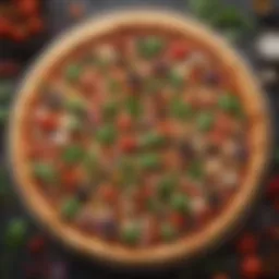 Vibrant vegetable toppings on vegan pizza