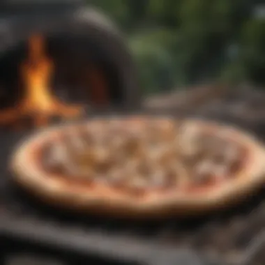 Savoring the Perfect Pizza from the Weber BBQ Perfectly cooked pizza served straight from the grill.