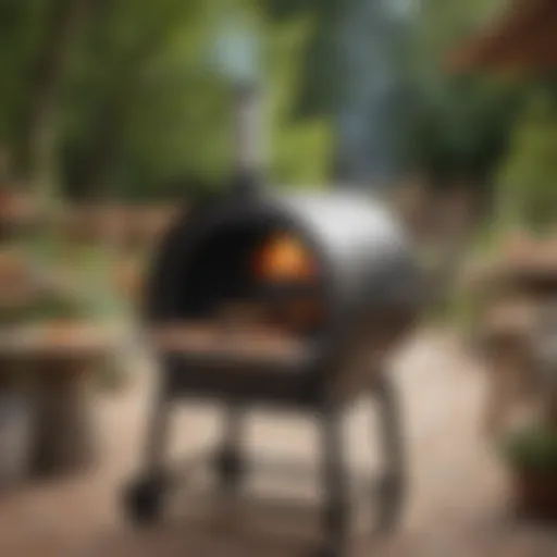 Weber BBQ pizza oven setup with fresh ingredients.