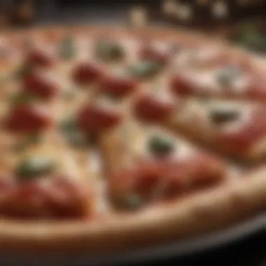 Innovation on a Plate: Redefining Pizza Excellence A gourmet pizza topped with unique and innovative ingredients.