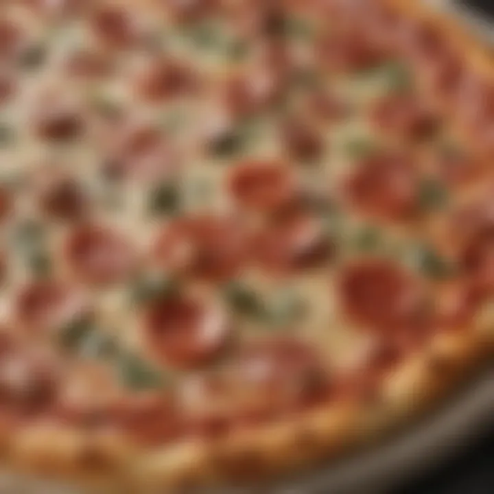 Close-up of a high-quality pizza stone showcasing its texture