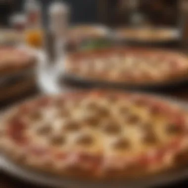 Local Pizzeria Experience A cozy local pizzeria showcasing breakfast pizza options