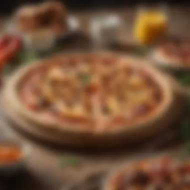Convenient Delivery Choices An online app showing breakfast pizza delivery options