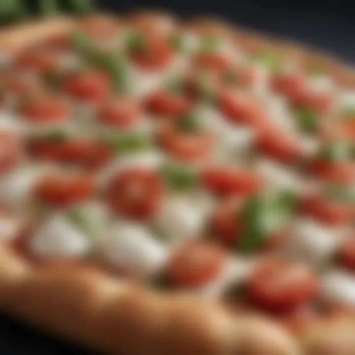 A close-up of fresh ingredients like tomatoes, basil, and mozzarella, emphasizing quality sourcing.
