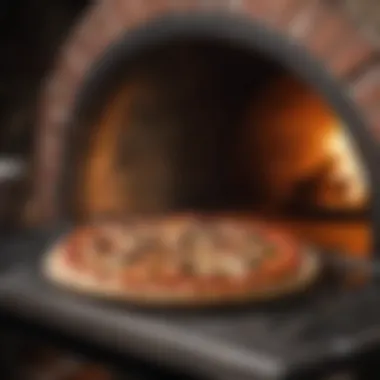 Wood-Fired Oven Baking a Gourmet Pizza