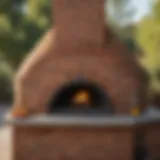 A beautifully constructed wood fired oven showcasing its brick exterior