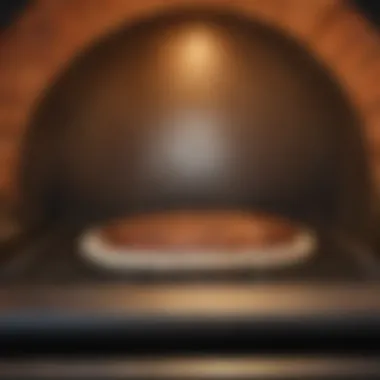 Detailed View of the Oven's Interior Dome A close-up of the interior dome of a wood fired oven
