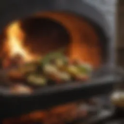 Wood-fired Oven Roasting Vegetables