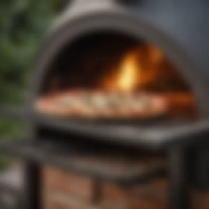 Wood-Fired Pizza Oven Attachment on Grill