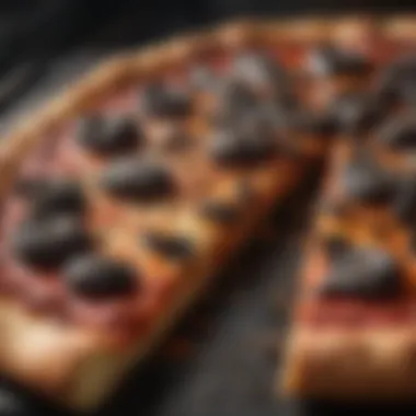 Crafted Perfection: The Charred Layers of Wood-Fired Crust Wood-Fired Pizza Oven Crust Close-Up